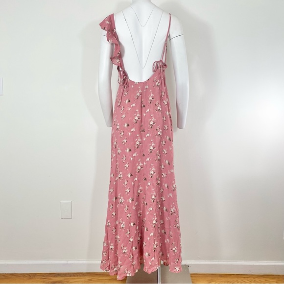 REFORMATION MARLENE TRISTA OPEN-BACK FLORAL DRESS - Picture 9 of 14